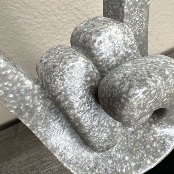 Rock On Hand Gesture Sculpture Statue 7" Stone Hand Art Trophy Gift Bookend - Picture 6 of 8